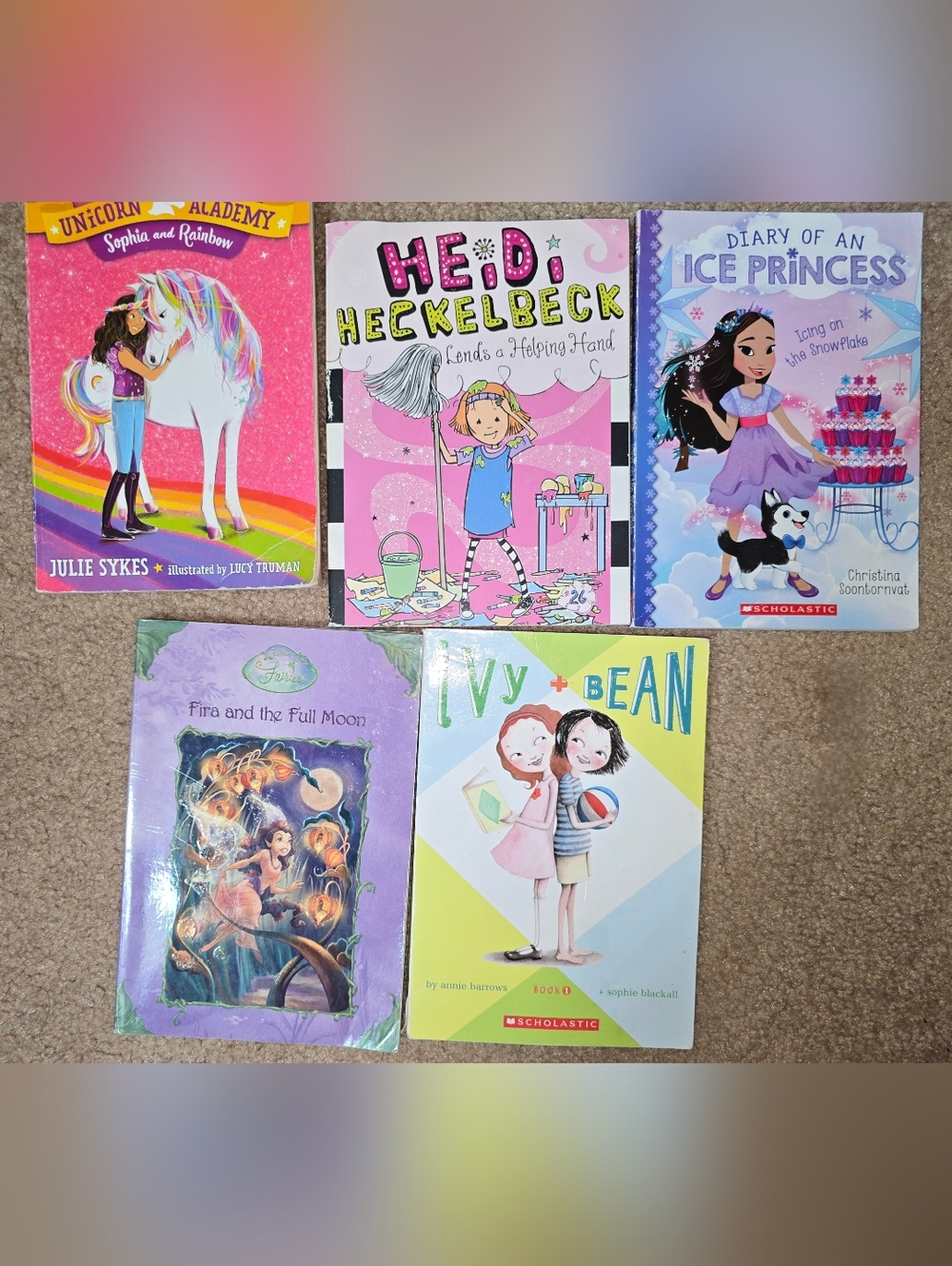 Paperback Book Lot Of 5 Girls Chapter Books